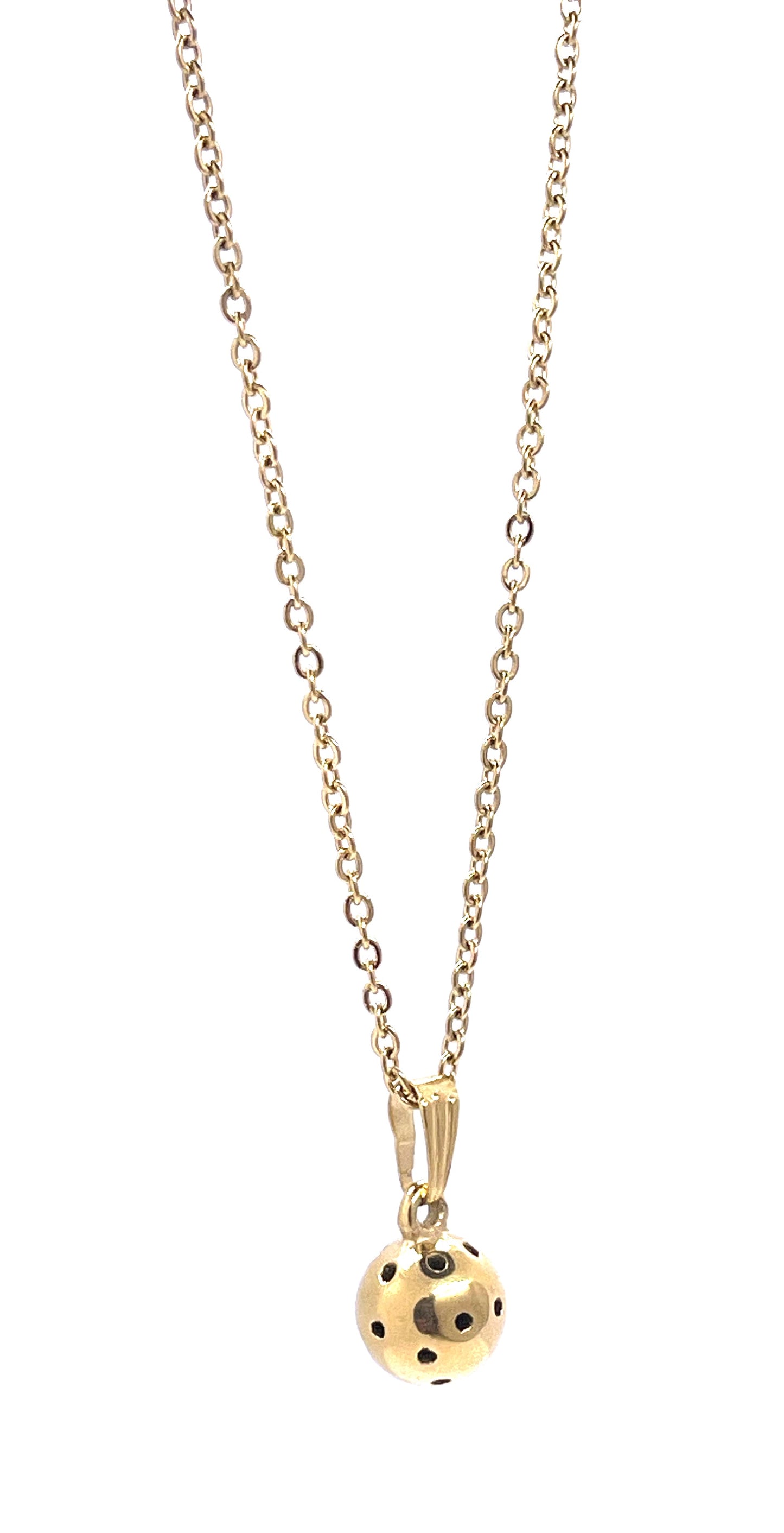 Savvy - Women's Stainless Steel & 18K Gold Pickleball Necklace